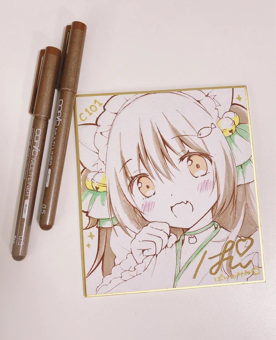 抽選券のあたり直筆ミニ色紙描けた! 