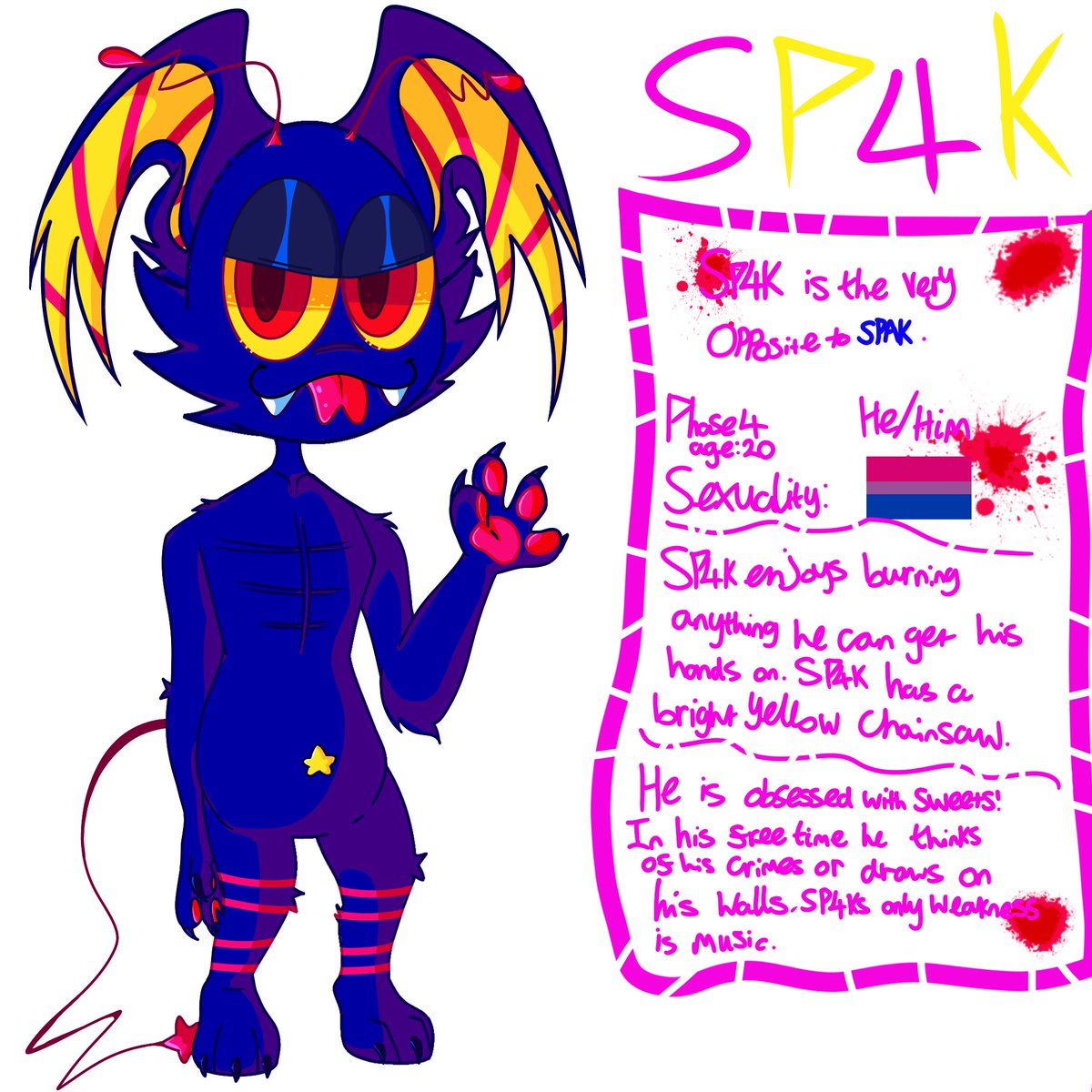 ZommyCtoonzz's tweet photo. SPAK redesign!1!1 #occetspecies #occets #SpookyToonzOccets #Oc #redesign #artist #illustration #cartoonistoftwitter #silly #SPAK #SP4k #furryart #furry https://t.co/GjYy9paeU1