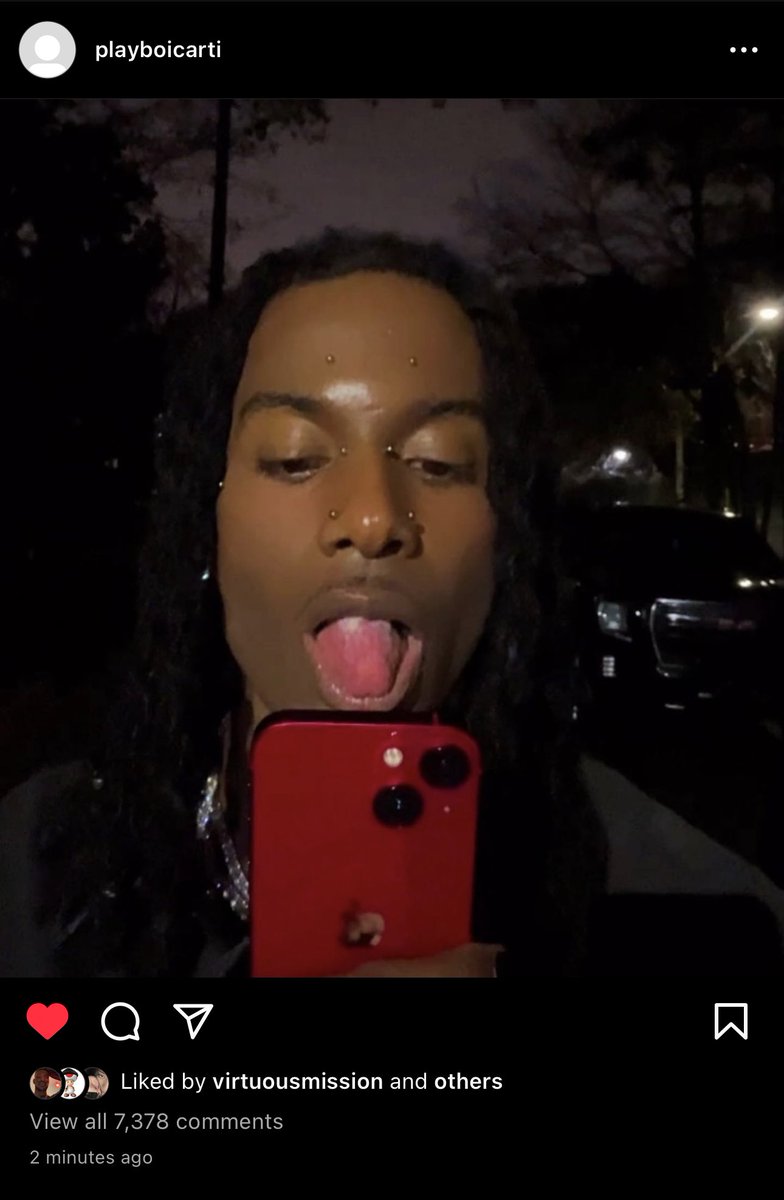 Playboi Carti just shared this photo to Instagram 🧛‍♂️