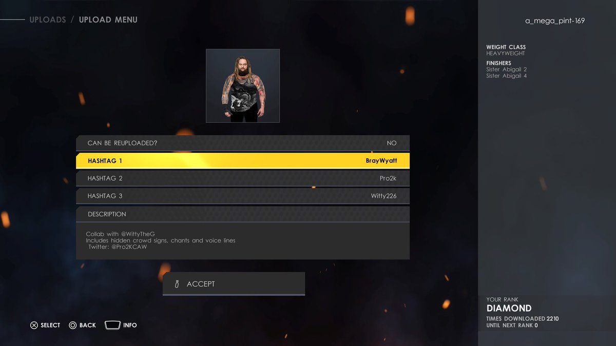 Pro2KCAW's tweet image. Bray Wyatt MSG 2022 uploaded now to 2K22 Community Creations
Includes hidden crowd signs
Hidden crowd chants
Hidden voice lines
Collab with @WittyTheG Enjoy :)
