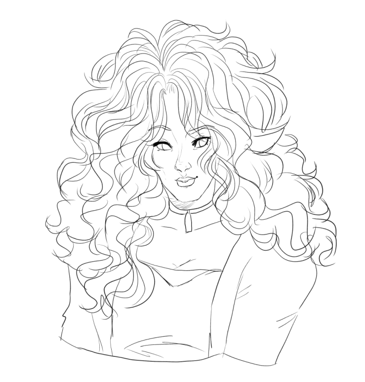 blueskittelzz's tweet photo. #headshot #bustshot #daisy #daisyfields #curlyhair #evil #mean #bitch #oc #originalcharacter https://t.co/1M9tZPbuX5