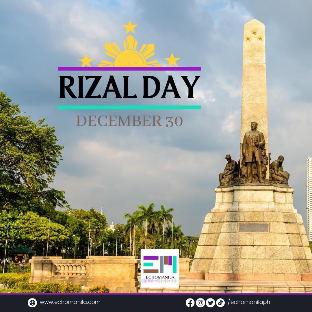 echomanilaph's tweet photo. Today is Rizal Day! May he always inspire us to do more for our country.

#rizalday #rizalday2022 #echomanila #echomanilaph https://t.co/wilbpdY6en