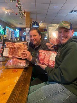 It was a prime night at the meat raffle.