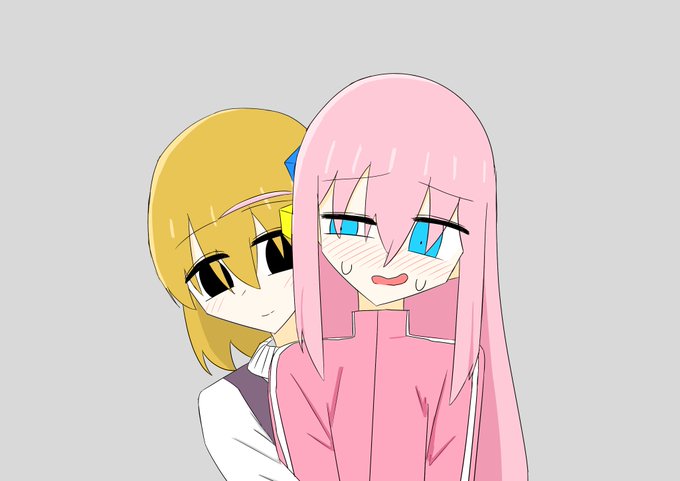 #ぼっち・ざ・ろっくお題箱よりぼっちちゃんを背後から抱きしめるファン2号さん 