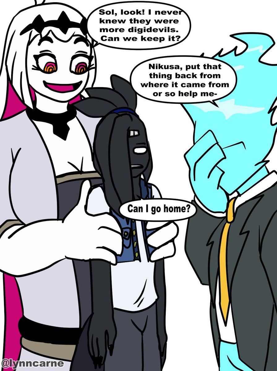 lynn_carne's tweet photo. '' Nikusa and Solazar meet LENS ''
Nikusa is fascinated that there's another digidevil besides Aldryx and AGOTI. But Solazar doesn't want anything to do with LENS.
Credit:
Nikusa and Solazar: @SugarRatio
#fnfnikusa #fnfsolazar #fnfLENS #digidevil #digideviloc https://t.co/TmA9IkGPaS
