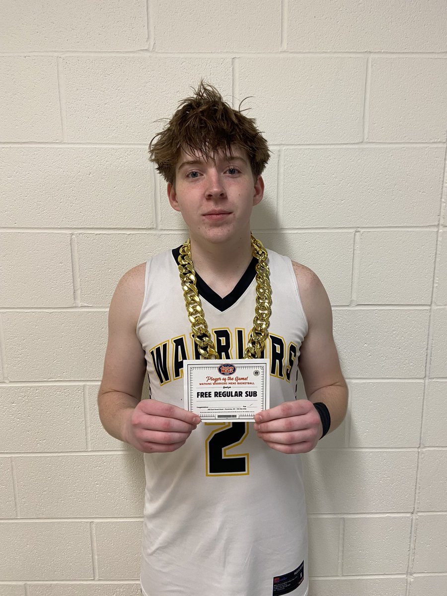 Awesome game tonight!!! We were down 9 points at half and fought hard to come back and win 53-51 vs Dublin Scioto. Charley Hagy had a great game for us. He was our Jersey Mike’s player of the game tonight.