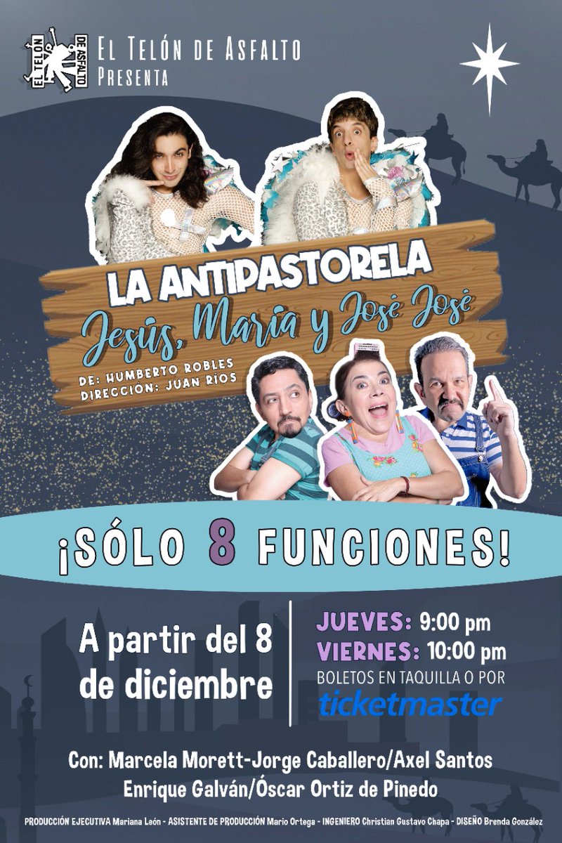 Amigos: Mañana viernes alrededor de las 9 am tendremos dinámica para que vayan a ver <a href="/Antipastorela/">Antipastorela</a> a las 22:00 hrs. 
¡Muy pendientes! 
#LaAntipastorela #Antipastorela