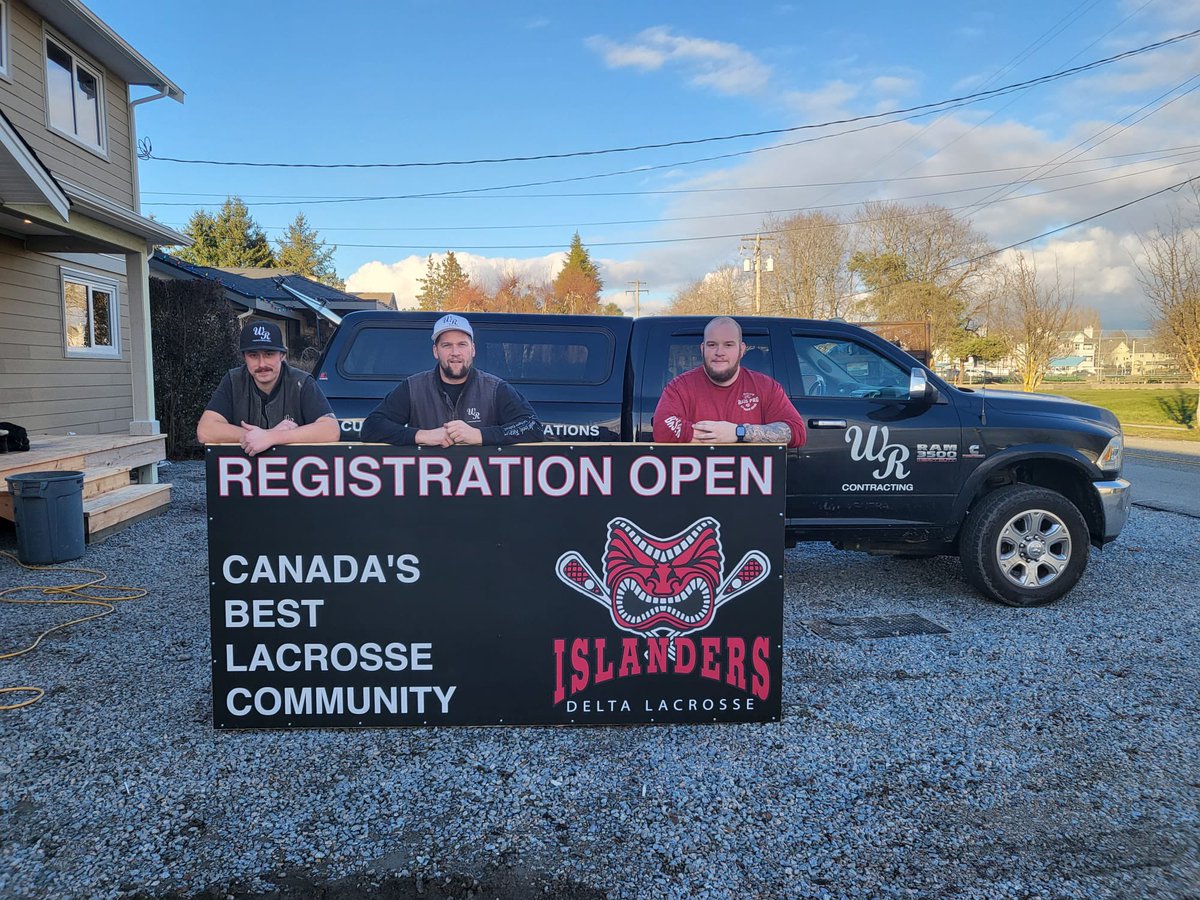 Delta_lacrosse's tweet photo. Huge Thank You to @wrcontracting for donating their time and lumber for our 5 new registration signs! #bestlacrossecommunity #registrationopen #lacrosse #lacrossefamily #thankyou https://t.co/RGVu2abmQ8