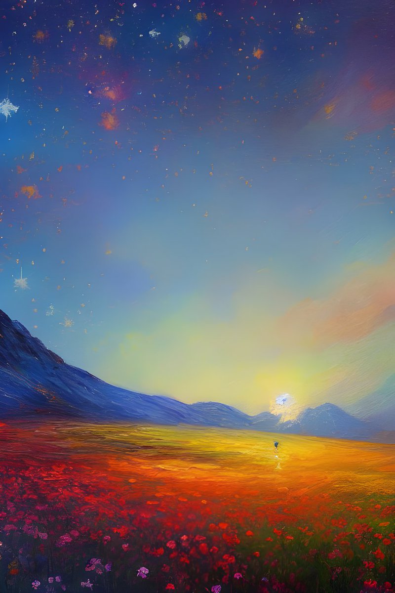 Draft_art_jp's tweet photo. ほしぞら
ソフトウェア：Draftart使用するキーワード：印象派、油絵、美しいです、星空、雪山、花畑
#ai #aiart #aiマンガ #aiイラスト化 #aiイラスト #aiイラスト化やり方 #aiイラストアウトやばい #ai生成 #fypシ #ほしぞら https://t.co/Vd6eXLGyJM