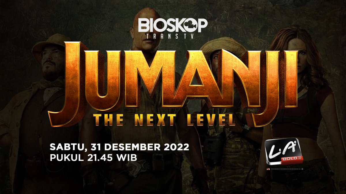 TRANSTV_CORP's tweet photo. Sambut tahun baru lo menuju 2023!
Tonton Bold Fantasy, Jumanji hanya di Trans TV untuk menyaksikan aksi Judy (Kirsten Dunst) dan Peter Shepherd (Bradley Pierce) memainkan Jumanjinya!
#livebold #findyourfire #labold #boldnewyear https://t.co/z9PoPZiZae