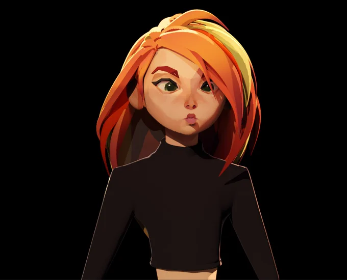 This is so fascinating! I've spent so long trying to figure out how to emulate that style and maaan does it envolve a lot of different knowledge. I feel like I got somewhere with this Kim Possible, but there's still something missing  