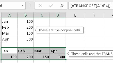 TRANSPOSE