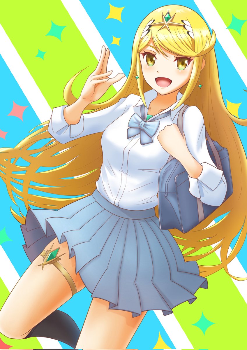 ヒカリ(ゼノブレイド2) 「#2022年自分が選ぶ今年の4枚前半はよく描いてたイメージ来年はもっといろいろと」|れくた・B・極・いっつぁのイラスト