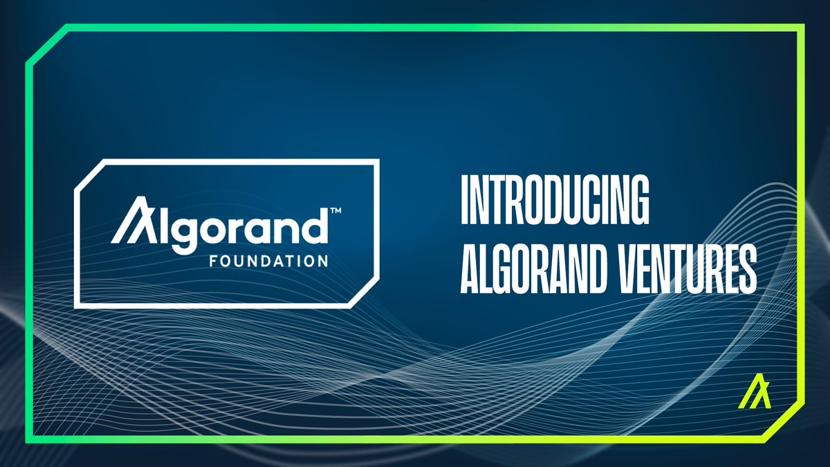 Algorand Ventures is dedicated to providing funding and launch support to  the best builders and investors in the #Algorand ecosystem. Learn more  about the new @AlgoFoundation program: https://t.co/WKhhzxulF6