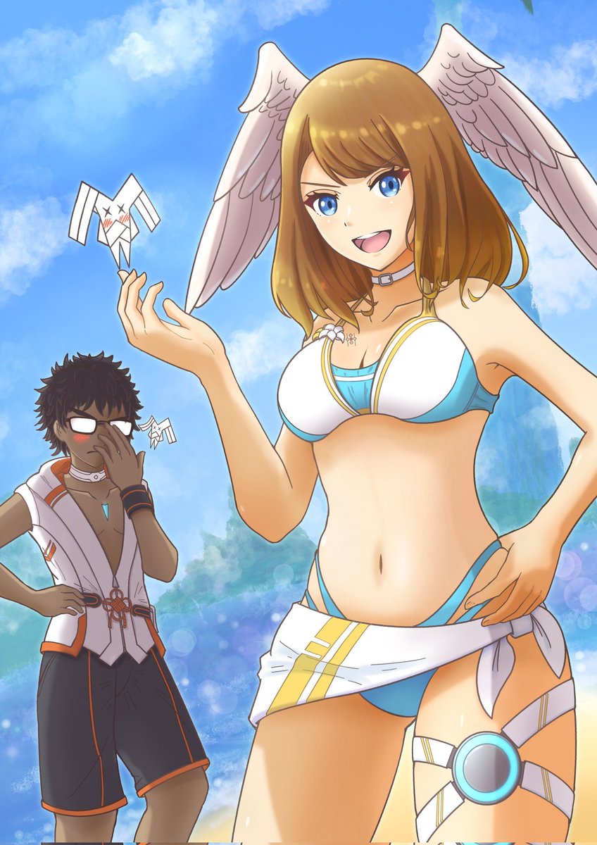 ヒカリ(ゼノブレイド2) 「#2022年自分が選ぶ今年の4枚前半はよく描いてたイメージ来年はもっといろいろと」|れくた・B・極・いっつぁのイラスト