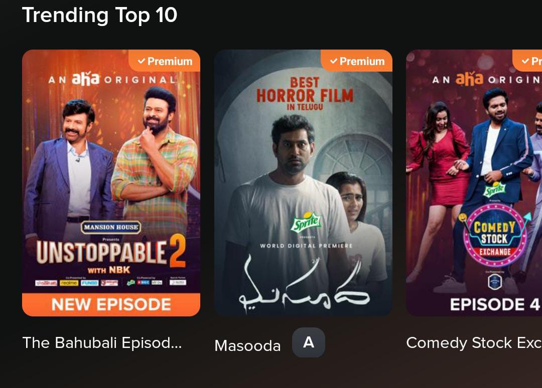ahavideoIN's tweet photo. Ravadam koncham late indhi anthe. History create cheyadam aagaledhu.😎🕺❤️ #UnstoppableWithNBKS2
#PrabhasOnAha Part 1 is now trending globally on aha at No.1
Balayya and Prabhas fans ante majakaa!🔥🤣😍
Streaming now...
#NandamuriBalakrishna https://t.co/K6L2J14Q4D