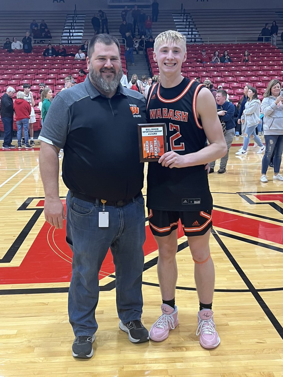 wabashapaches's tweet photo. Congratulations to Kolton Wilson on winning the Bill Rogge Sportsmanship Award!!! https://t.co/Eihwaye277