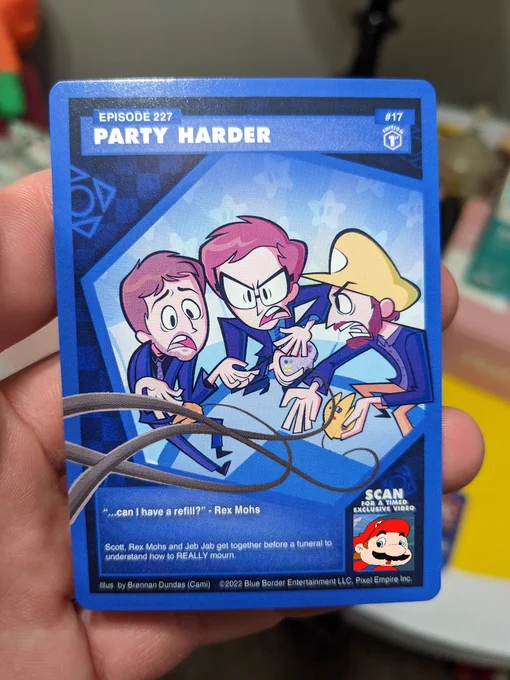 got lucky enough to get my own art in a Scott the Woz card pack  