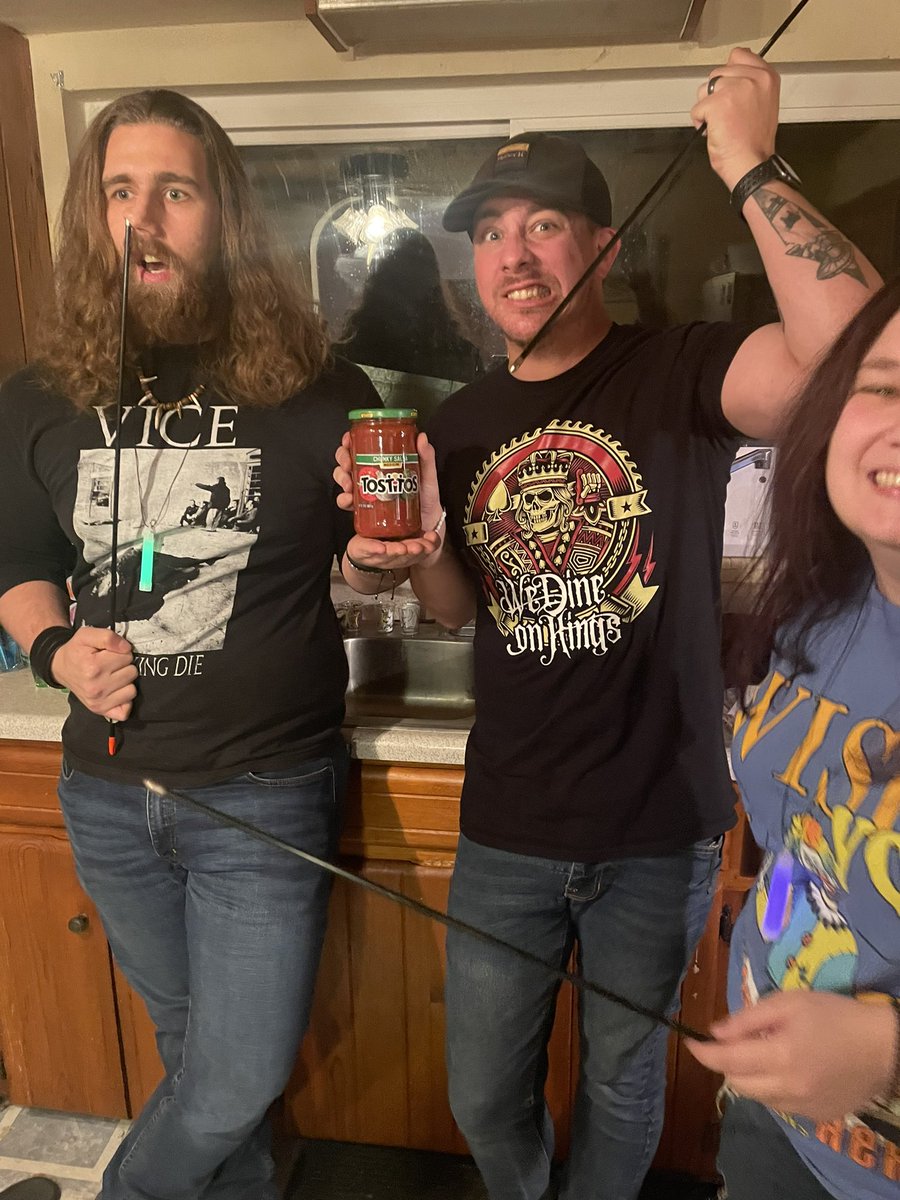 PunkNites's tweet image. So we are doing Friends Post Christmas Christmas Dinner and we wanted to feel like Sara was here so we substituted for ya @scary_salsa