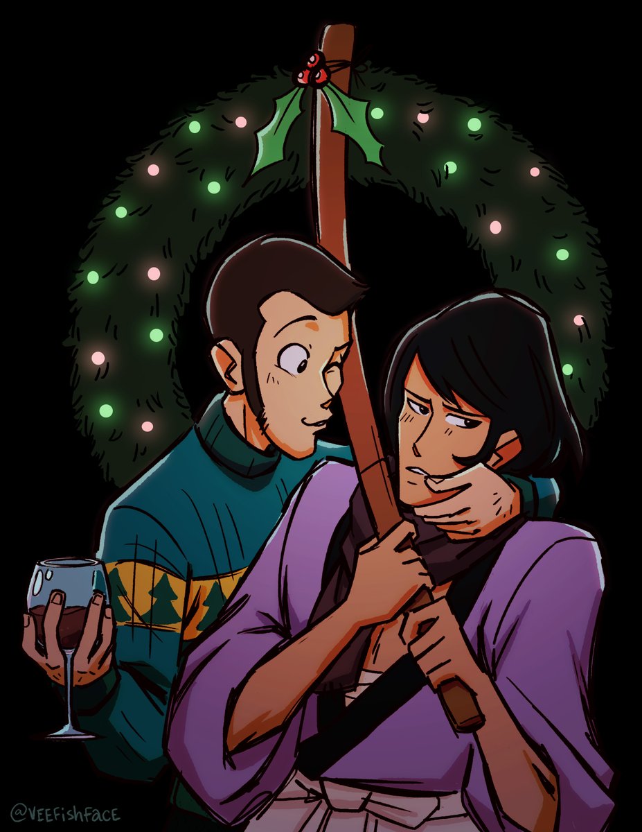 My Secret santa gift to <a href="/peaterookie/">Peater | COMMS CLOSED</a> 
I may have gone full corny for that one, hope you'll like it!! 
Happy Holidays!! 
#lupinIII #lupgoe