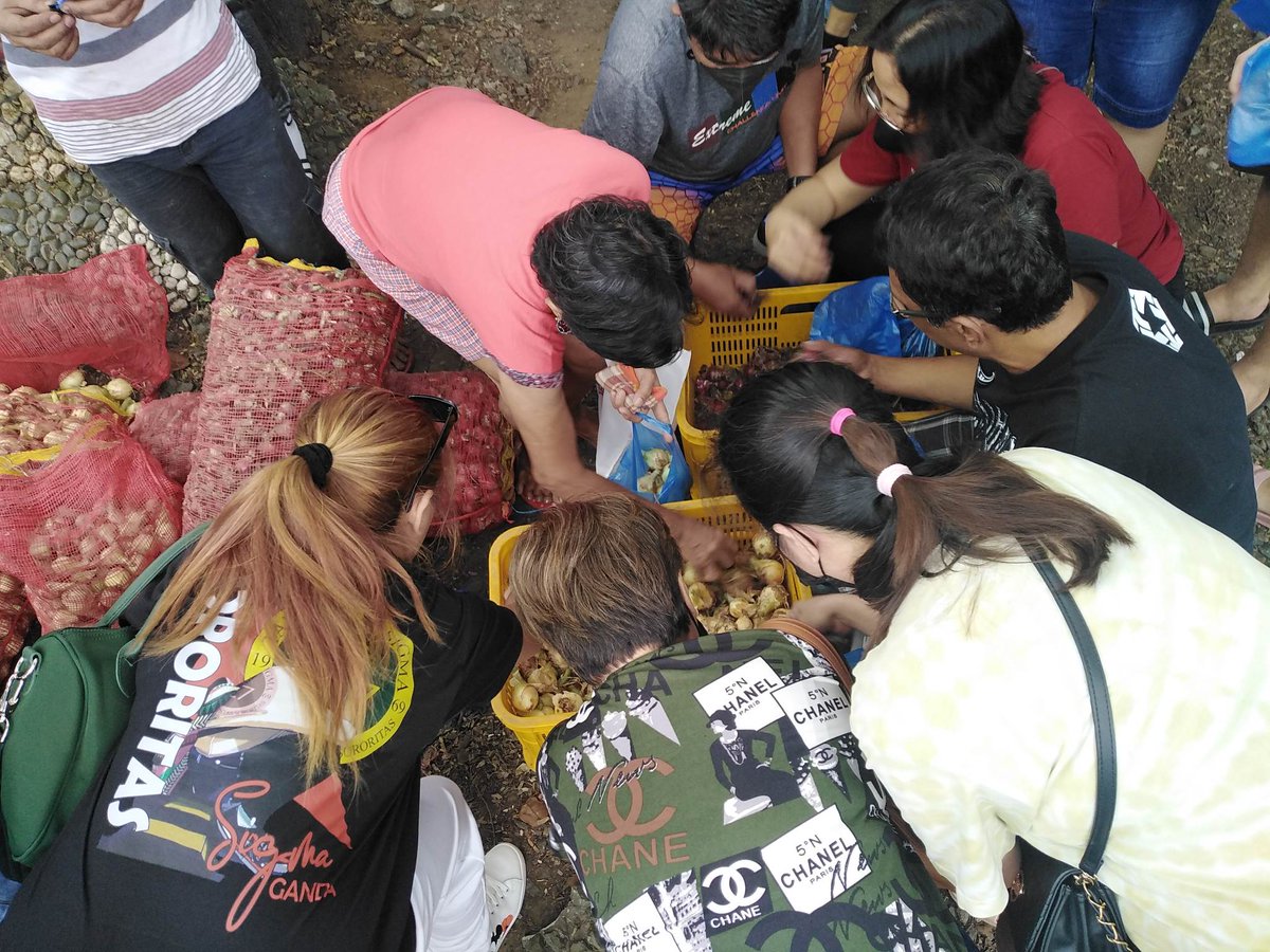 News5PH's tweet photo. Dinagsa ng mga mamimili ang Kadiwa ng Pasko sa Quezon City kung saan mabibili sa halagang P170 ang kada kilo ng sibuyas. #News5 | via Levie Alfonso/crew https://t.co/iVQgqwputv