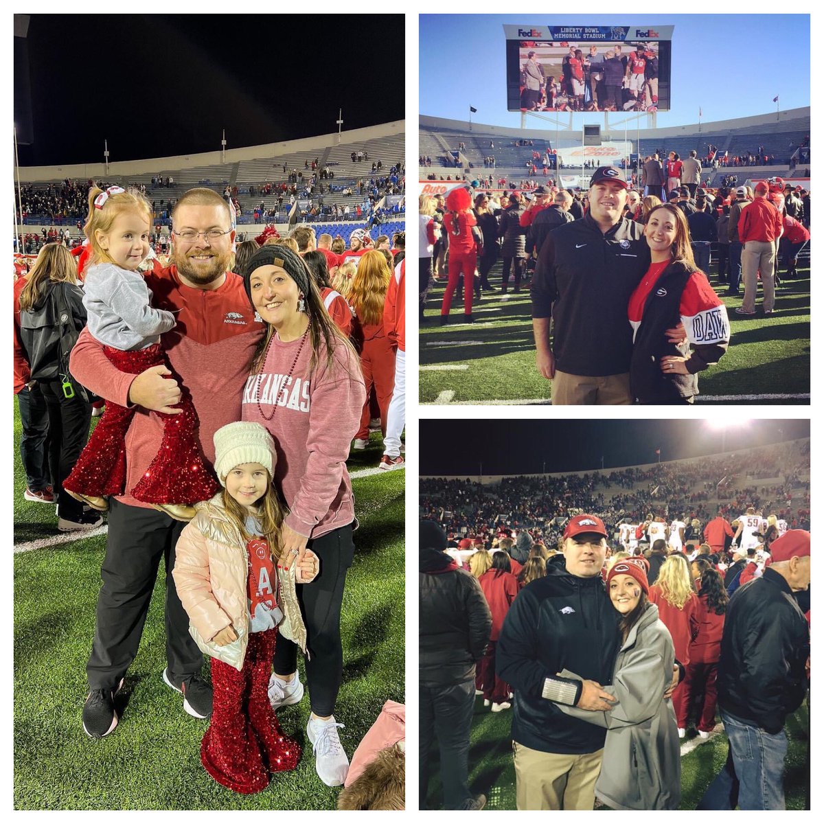 Doherty family moves to 3-0 all time in the @AZOLibertyBowl (2015,2016,2022). Another great trip to Memphis, TN. #wps #Arkansas #LibertyBowl