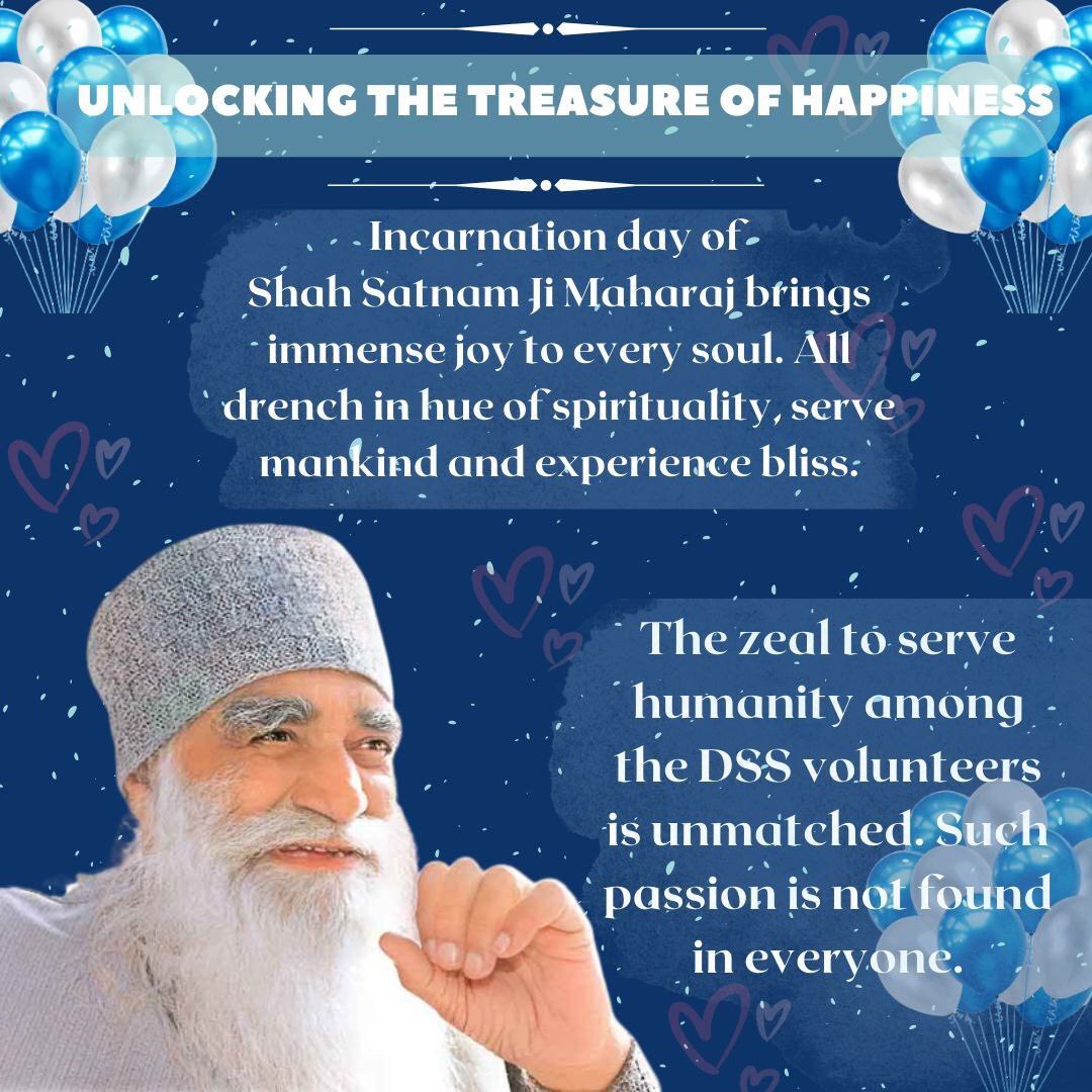 Anjalisethi61's tweet photo. The coming holy month marks the Incarnation of Spiritual GuruJust 2 days are left to Incarnation Month of #ShahSatnamJiMaharaj, the second Spiritual Master of Dera Sacha Sauda. The organization is now flourishing under the guidance of Saint Ram Rahim Ji #2DaysToFestivalOfMillions https://t.co/hbc1oPwGvX