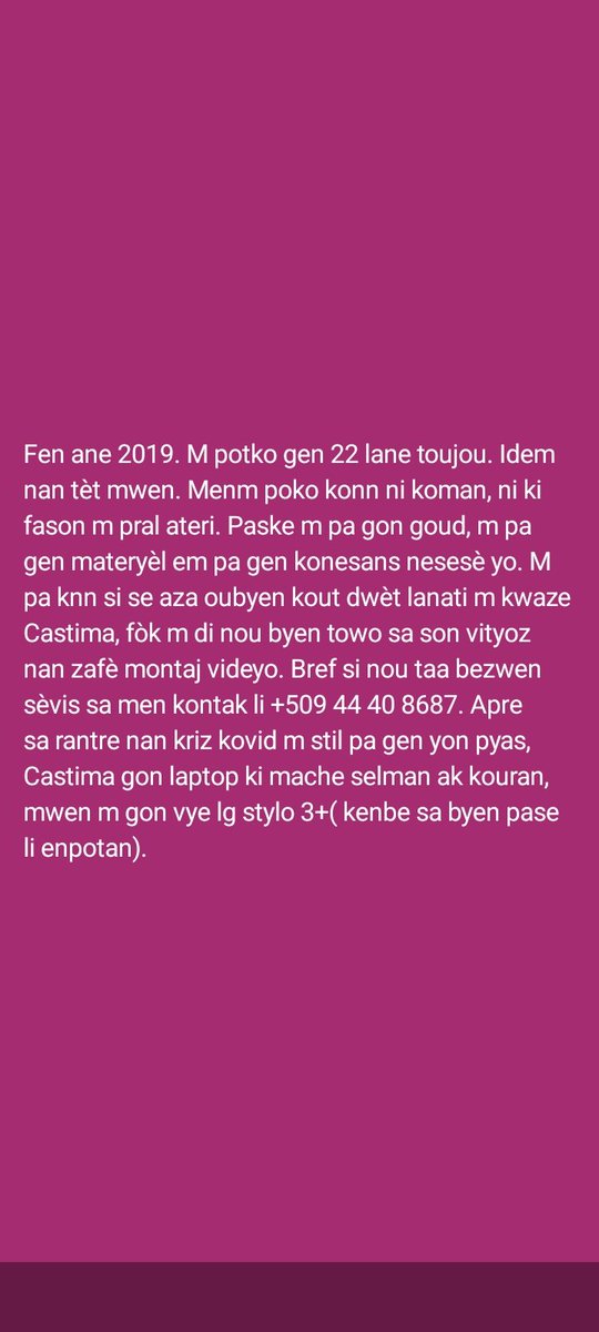 admeus_Isaac's tweet photo. Yon ti istwa tou kout.

@amedeeEBaptiste @lekolalez @CastimaPhoto @SiropMiel5 @meotech1 @taelle_chery https://t.co/Re9lMtLXzc