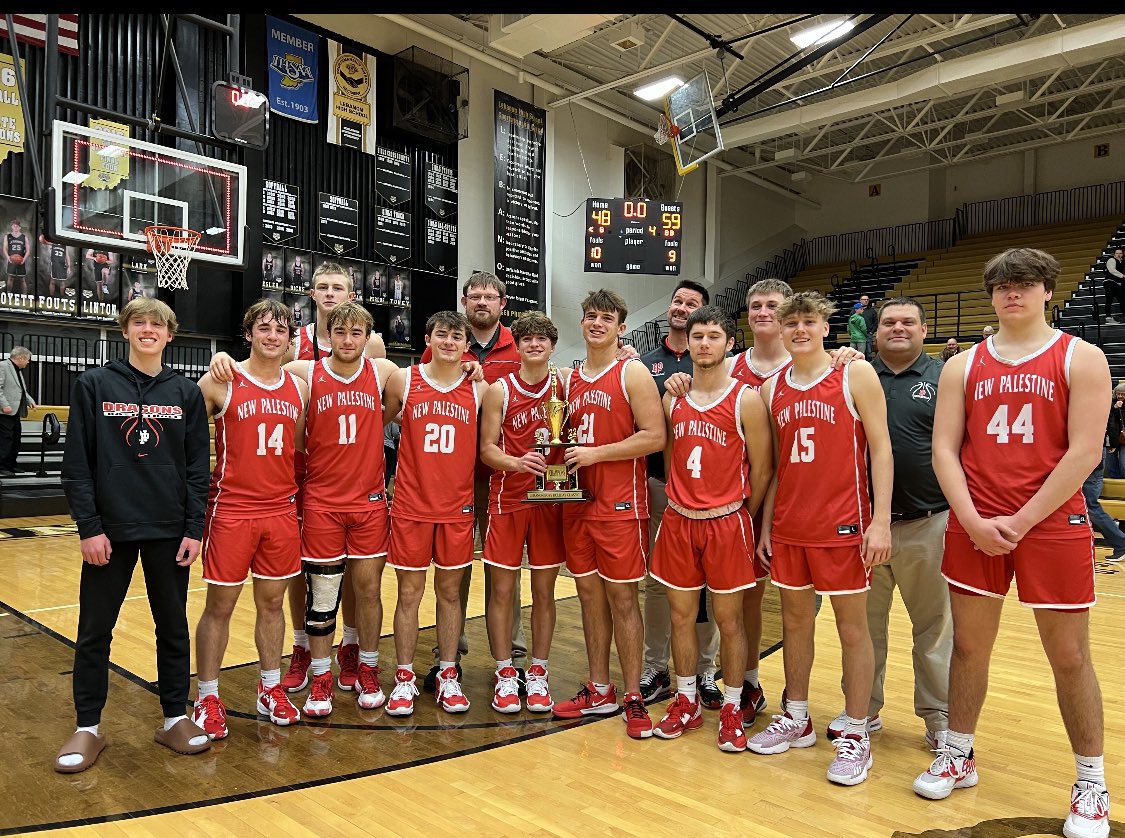 Great day to be a Dragon. This group moves to 9-0 beating a very good Gary 21st Century team this morning, then topping it off with a win in the championship game over host Lebanon. Absolute TEAM win tonight. #GrittyNotPretty