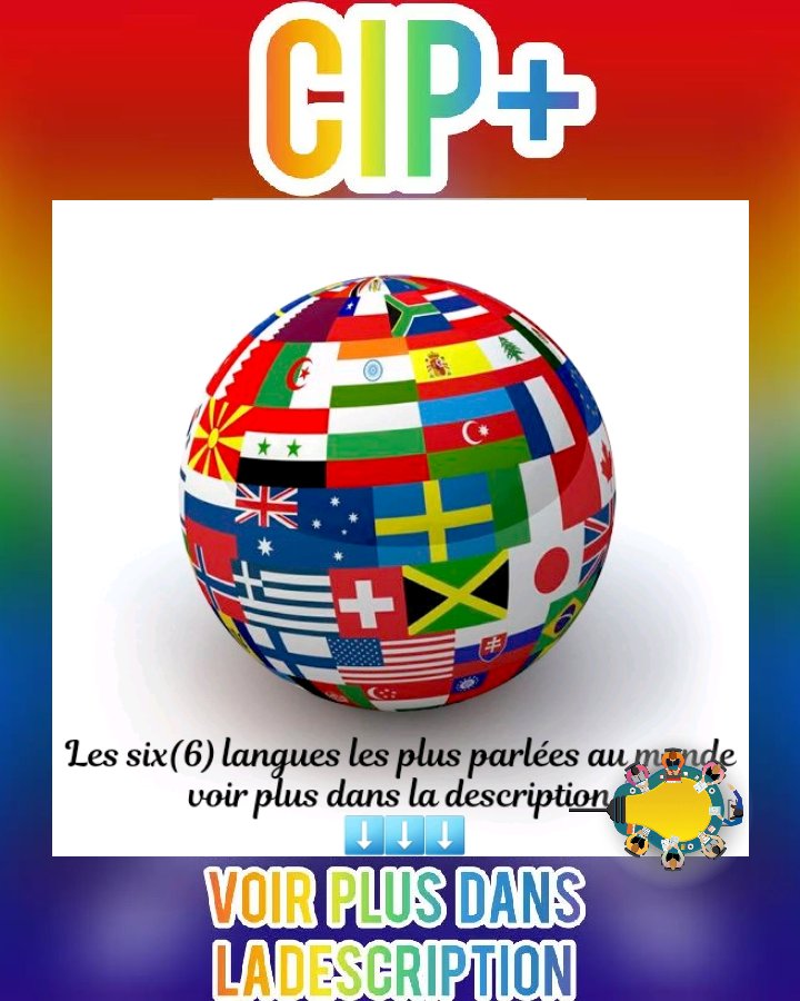 ConnaissanceAnd's tweet image. Selon le site Etnologue Languages of the world, les six (6) langues les plus parlées au monde sont: 

1- ANGLAIS      (1.5milliard) 

2-MANDARIN     (1.1milliard) 

3-HINDI       (602.2.millions) 

4-ESPAGNOL(548.3millions) 

5-FRANÇAIS (274.1millions) 

6-ARABE  (274millions)
