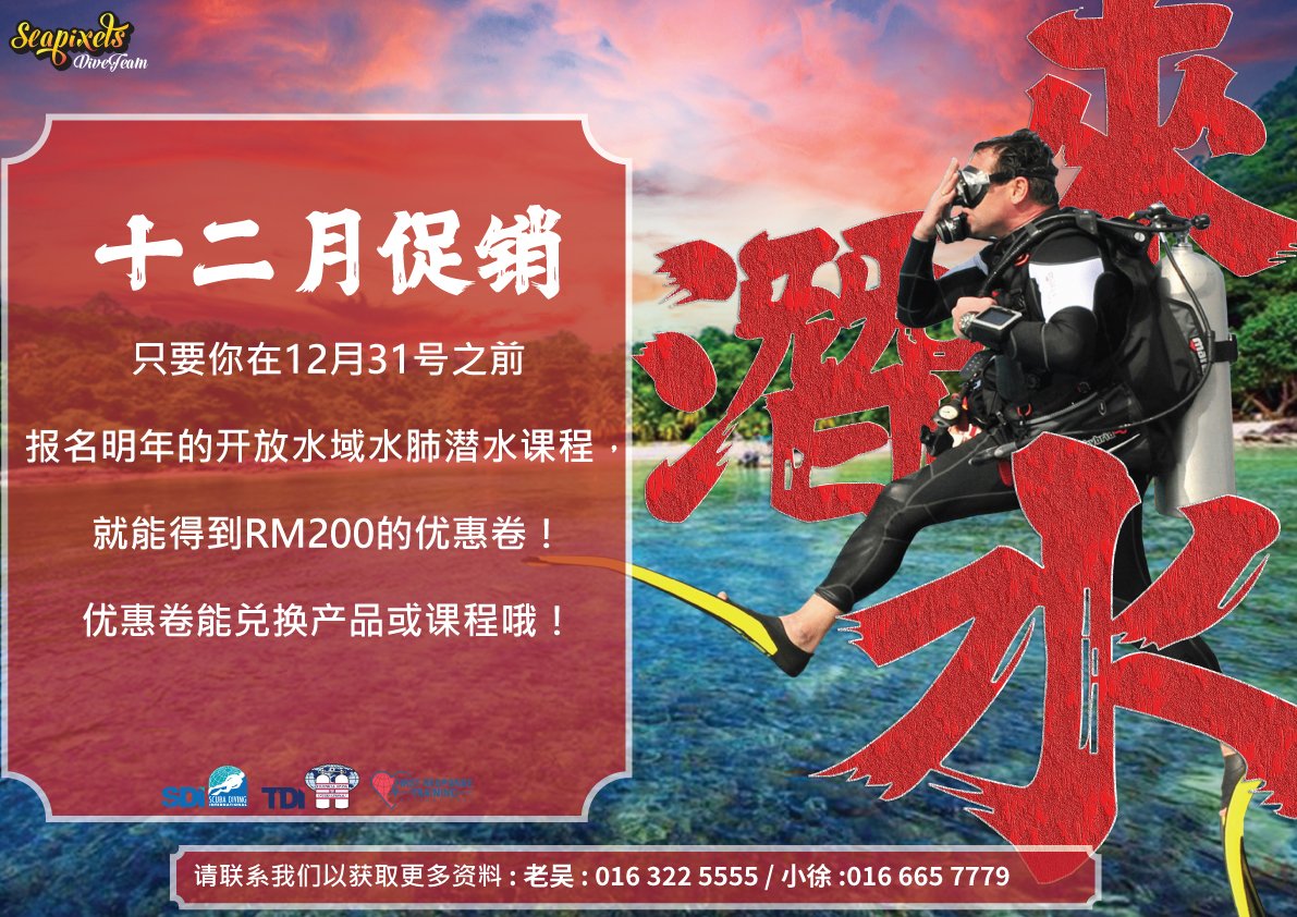 Seapixels's tweet image. LAST 2 DAYS! Sign up now for a great deal! Contact us at wa.me/+60166657779 (Pagan) or wa.me/+60163225555 (Terence) 

#seapixels #seapixelsdiveteam #mylifeyourdream #gopro #migalabs #divinglife #sdidivers #tdidivers #dive4life #divingadventure #malaysiadivers