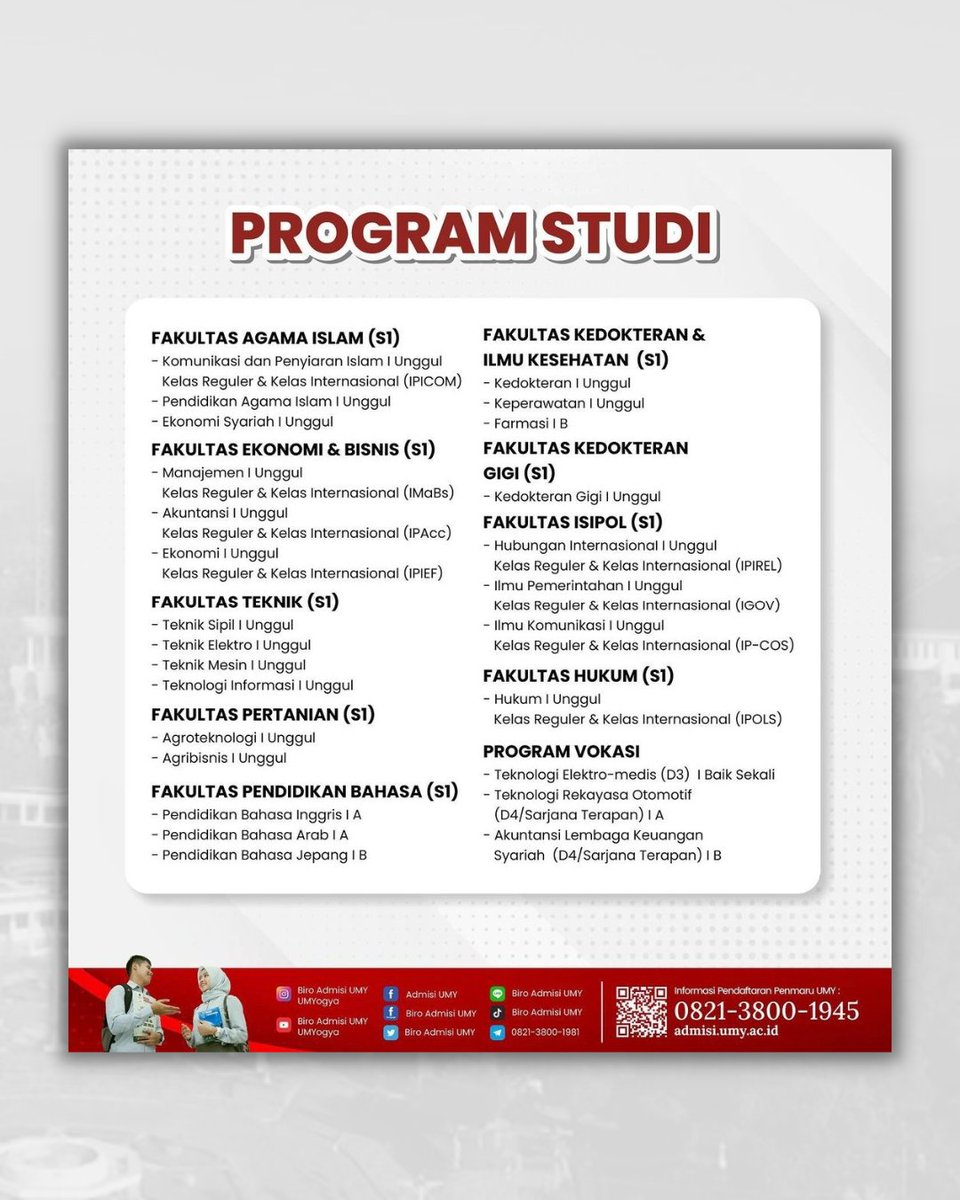 ElektroUMY's tweet photo. Daftar kuliah di Teknik Elektro UMY bisa dari rumah loh sob! yuk segera daftarkan diri sobat Elektrizen 😉

Yuk segera daftar dengan cara akses ke https://t.co/o20njXMAGo sebelum prodi Teknik Elektro yang menjadi impian sobat sudah full kuota 😁

#teknikelektro
#teknikelektroumy https://t.co/MXjGRj0tj5