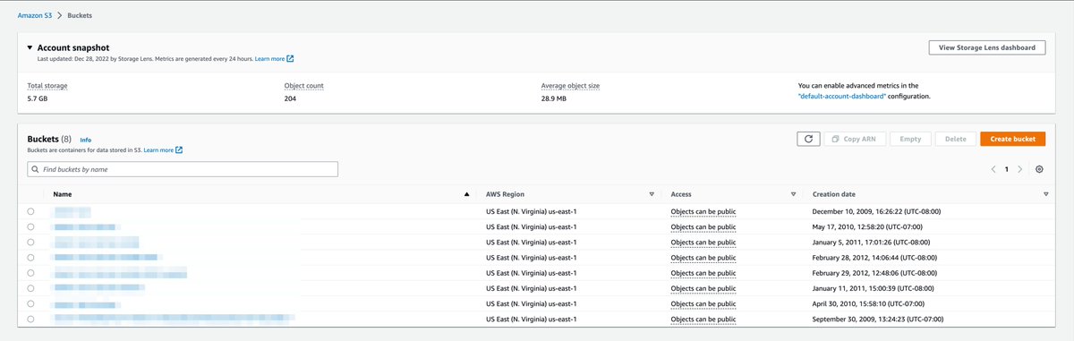mschaaf's tweet image. logging into s3 and realizing you've been storing 5.7GB of data from 12 years ago...🤔