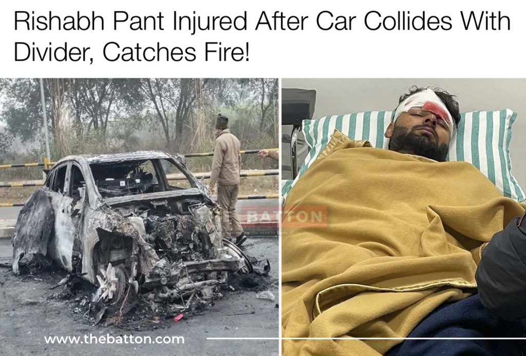 Indian Cricketer Rishabh Pant hospitalised after serious car accidentRishabh Pant has been hospitalised in Roorkee. 😳 #RishabPant #RishabPantAccident