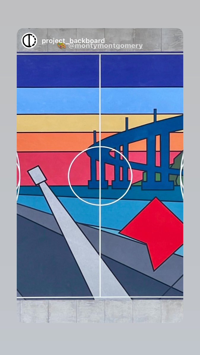 montyart's tweet photo. “Bravo Zulu” bball court completed with @projectbackboard for the U.S. Navy in San Diego, CA. Point Loma, Coronado bridge, ship heads out to sea at sunset. Nautical flags represent “Well Done”. Thank you to Project Backboard and the U.S. Navy in San Diego, CA. 
#projectbackboard https://t.co/jr4nuyFhKt