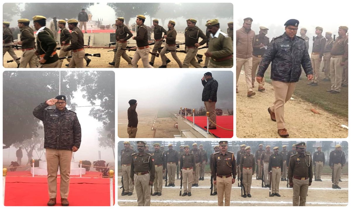 siddharthnagpol's tweet photo. #SP_SDR @AmitKAnandIPS द्वारा पुलिस लाइन्स में परेड की सलामी ली गयी तथा परेड का निरीक्षण कर संबंधित को आवश्यक दिशा निर्देश दिए गये। 
#UPPolice 
#siddharthnagpol https://t.co/lYay6dzIAS