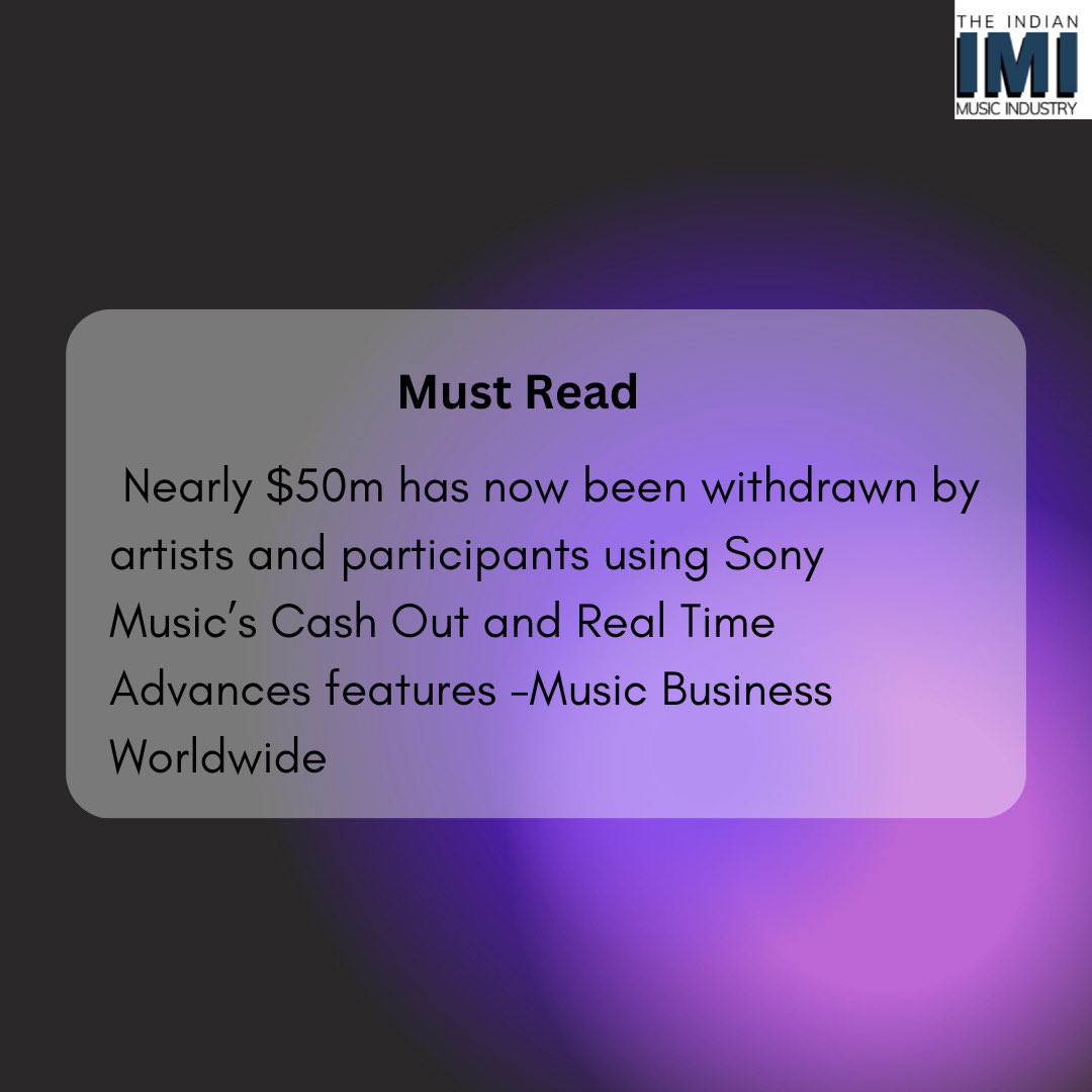 Follow us for more updates Source- Music Business Worldwide Follow us on Twitter- Indiamusicorg Instagram- @official_indianmusicindustry LinkedIn- The Indian Music industry