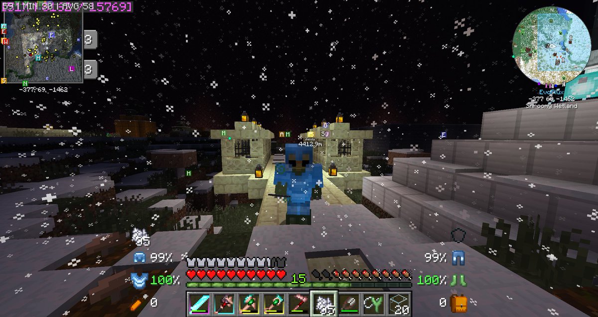 STPIDCK's tweet photo. SNOWINGGGGGGGGG AAAAAAAAAAAAAA #OasisCraft https://t.co/hDd1O6EcsL