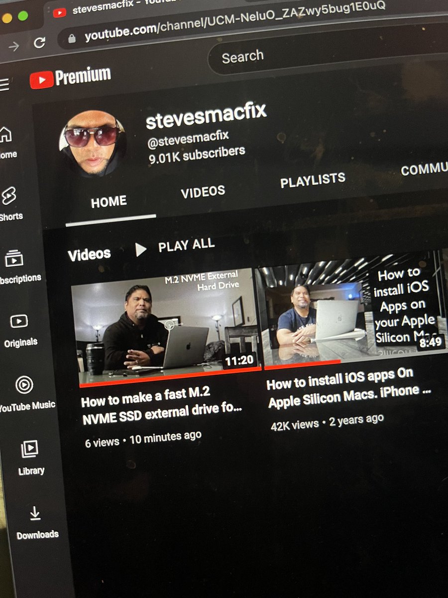 StevesMacFix's tweet photo. Just uploaded a video for the first time in 2 years.  At one point I had stalkers and weird fan mail that was scary that I deleted all my videos that had millions of views. Gonna go back at it again. Started today. Let’s go! Lol I’m super rusty! https://t.co/XUU4FDrerO