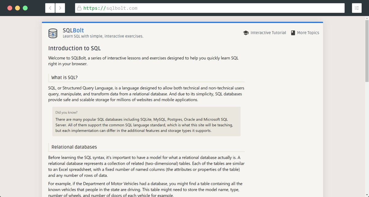 If you want to master SQL, then you've to practice it in the right way.

Here's the 5 websites, wher...