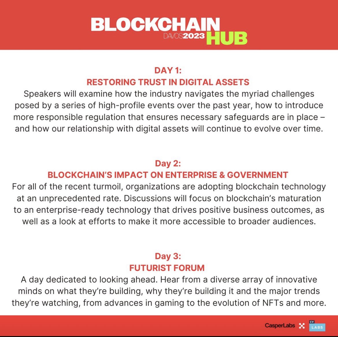 MHiesboeck's tweet photo. Check out the programming for #BlockchainHubDavos!
All our keynotes &amp; panels will be available via livestream.

To view the full day 1-3 program and to get tickets, visit: 
https://t.co/saVUo3raaw https://t.co/bs2YhOoLD4