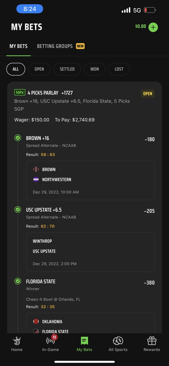 katzndogs's tweet photo. If @_CeeDeeThree goes just 1 yard further on his 34 yard catch, this would have cashed big 😢 #ouch #badbeats @notthefakeSVP https://t.co/iQmKpGiEBu
