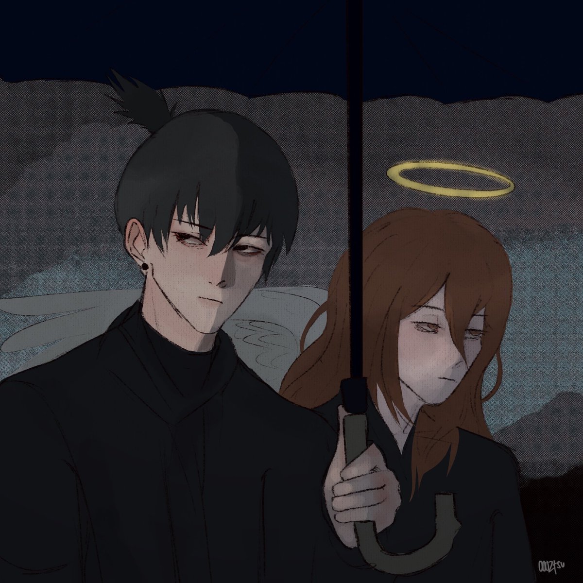 000ztsu's tweet photo. heart to heart #akiangel #chainsawman https://t.co/PWe44QdboU