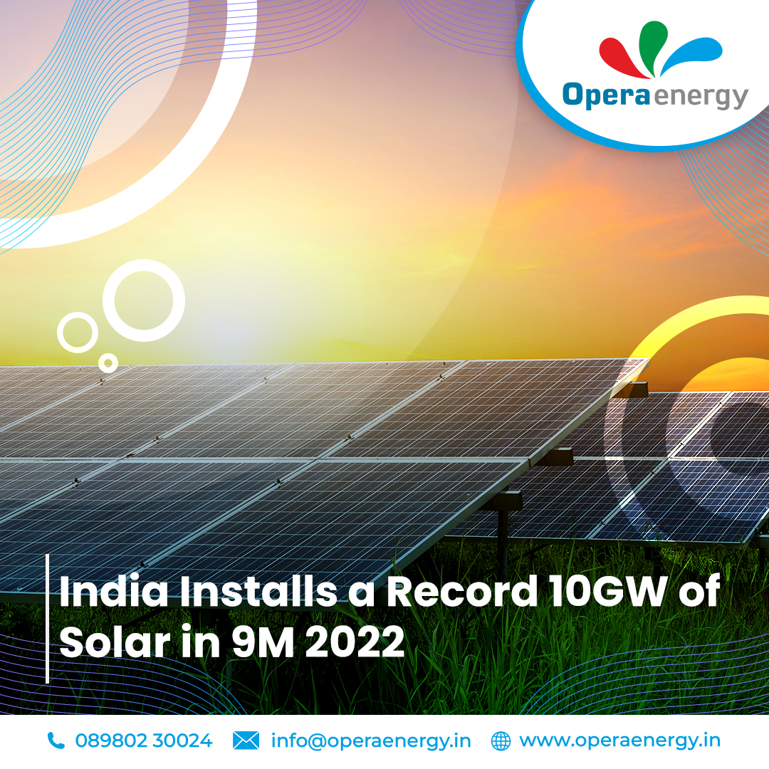 EnergyOpera's tweet photo. Great news for india!!

India installs a record 10GW of solar in 9M 2022

That is a very revolutionary milestone for the country.

#renewableenergy #solarenergy #solar #solarpower #greenenergy #cleanenergy #energy #solarpanels #sustainability #renewables #gogreen https://t.co/VZ7f9fyNsA