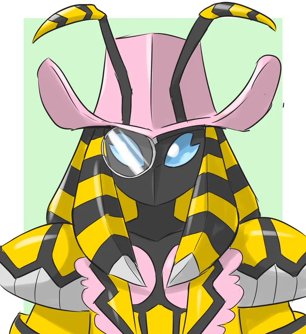 6枚目(リクエスト)仮面ライダーゴーストのインセクト眼魔この子久々に描いたわ 