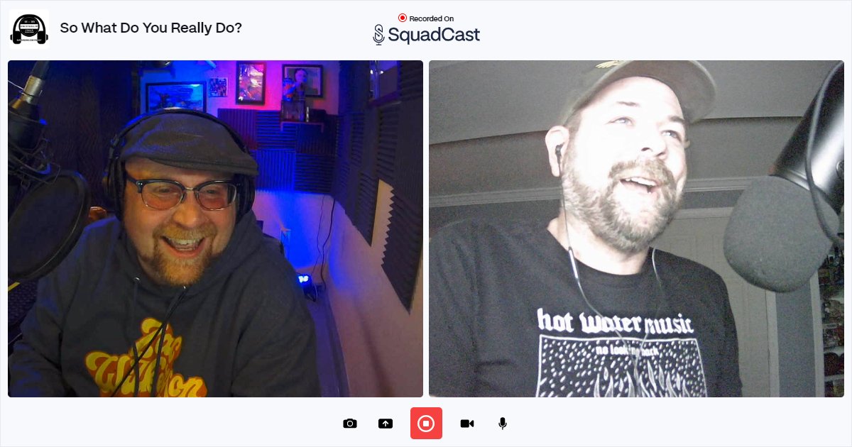 DeadairDennis's tweet photo. How do 2 aging punk rockers get together to record a podcast? 
Wait until 11:30pm when the kids are finally asleep. https://t.co/MxrC6fUVmQ