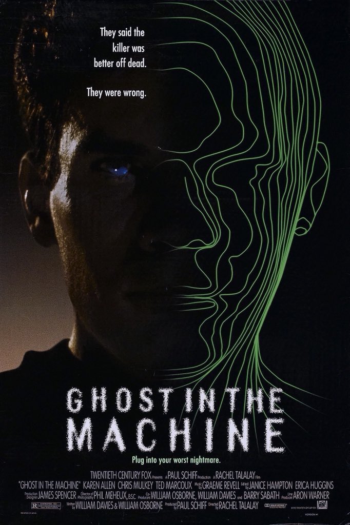 FilmNewsNos's tweet photo. 🎬MOVIE HISTORY: 29 years ago today, December 29, 1993, the movie 'Ghost in the Machine' opened in theaters!
#KarenAllen #ChrisMulkey #TedMarcoux #WilHorneff #JessicaWalters #BrandonAdams #RickDucommun #RichardSchiff #RachelTalalay https://t.co/JyQgORqlOv
