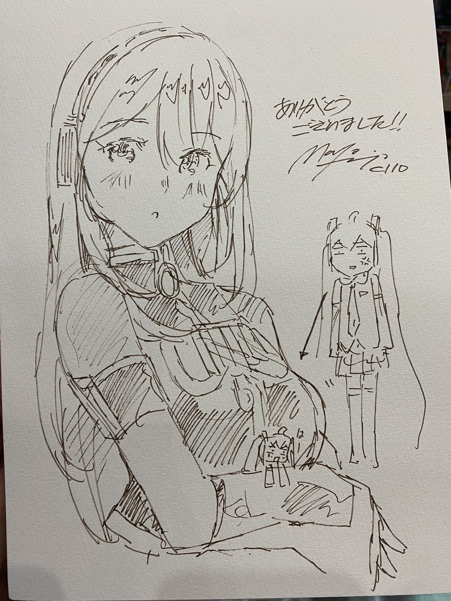 スケブ三枚目!!!¶(⁄=˅̮=∖)⁋
『巡音ルカさん&amp;ちびミクさん』を描いてみました♪ 