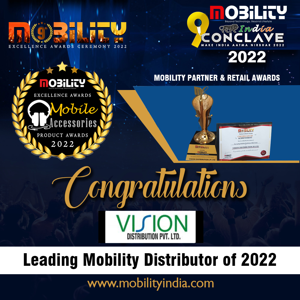 mobilitymag's tweet photo. We congratulate #VisionDistribution on winning The Leading Mobility Distributor of 2022 in the category of The Mobility Partner & Retail Awards: 2022
@mobilitymag #VisionDistribution #Winner
#9thMobilityIndia2022 #9thMobilityIndiaConclave #AwardNight https://t.co/F4k5oBNhEs