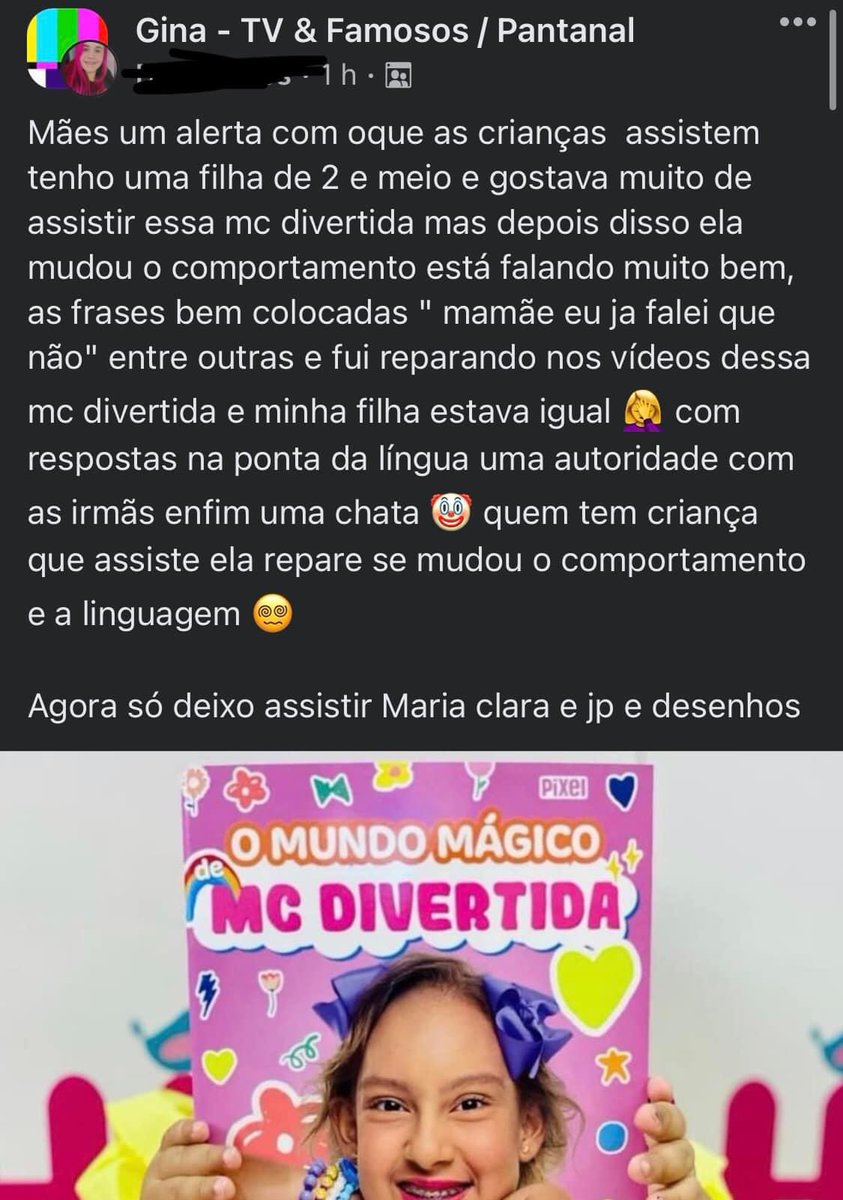 acervo lacração on X: 🚨 ERA REPUTATION! Mc Divertida está sendo cancelada  em grupos de pais no Facebook.  / X